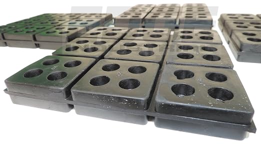 HEAVY DUTY ANTI VIBRATION ISOLATION PADS 6" X 6" X 3/4" ALL RUBBER WAFFLE TYPE - Image 3