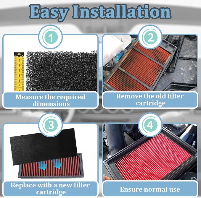 30 PPI Sponge Filter, Foam Filter Replacement, Universal Air Filter Sheet - Image 5