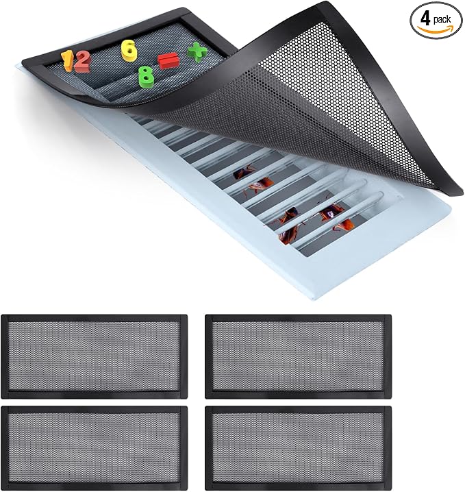 Magnetic Floor Register Vent Covers, 5.5 x 12 Inch Air Vent Filter Mesh by ServetoMakeYourLifeEasier