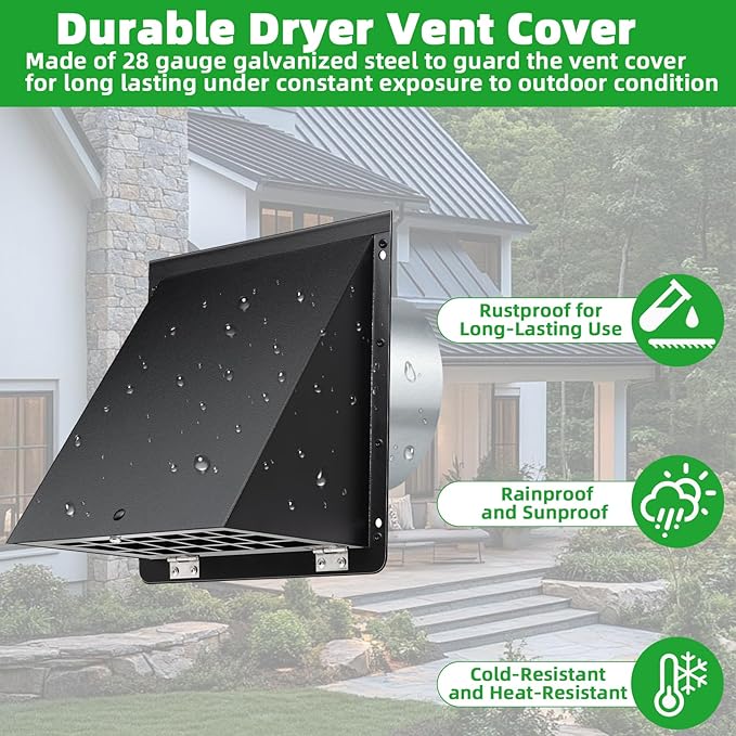 3 Inch Dryer Vent Cover Outside - Image 6