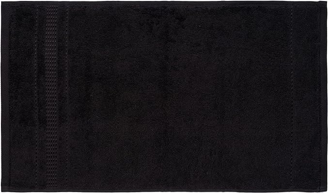 Melissa Linen, 8 Piece Towel Set, 2 Bath Towel 2 Hand Towel 4 Fingertip Towels, Cotton Towels for Bathroom and Kitchen, Absorbent, Quick Dry, Durable and Soft, Jet Black