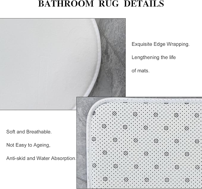 Cinbloo 4Pcs Black White Shower Curtain Set, Abstract Modern Ombre Grey Bathroom Curtain with Rug, Toilet Lid Cover, Bath Mat, Minimalist Marble Women Girls Ink Texture Shower Curtain with 12 Hooks
