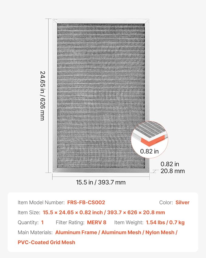 VEVOR Electrostatic Air Filter, MERV 8 Long Lifetime, Healthier Home or Office - Image 7