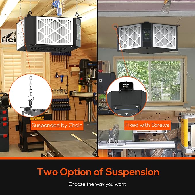 ABESTORM 360 Degree Intake Air Filtration System Woodworking 1350 CFM Hanging - Image 6