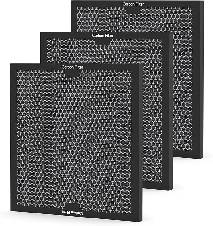 3-pack Activated Carbon Filter Replacement Set Compatible by Unknown