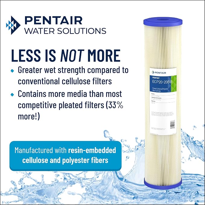 Pentair Pentek ECP50-20BB Big Blue Sediment Water Filter, Whole House Heavy - Image 2