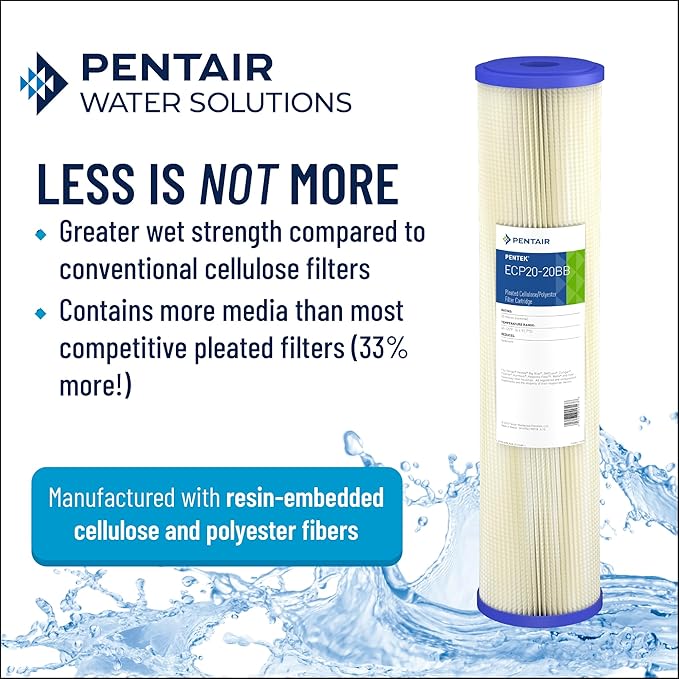 Pentair Pentek ECP5-20BB Big Blue Sediment Water Filter, Whole House Heavy Duty - Image 3