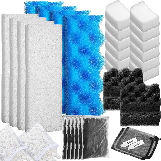 36 Pcs Aquarium Filter Media Kit Compatible by Threlaco