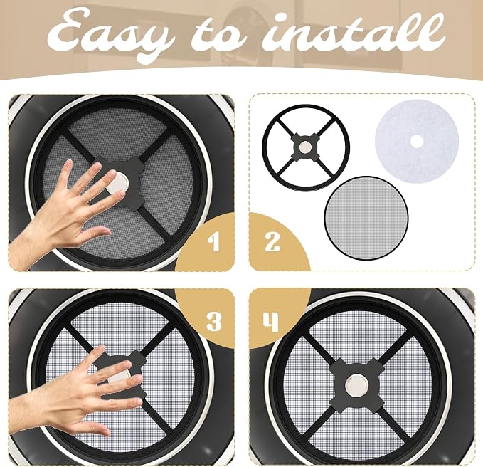 10 PCS Dryer Filter Replacement Circle, Portable Dryer Filter, Universal Dryers - Image 3