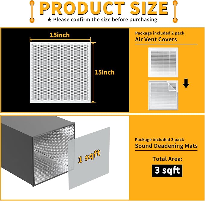 LBG Products Sound Deadening Kit, Sound Deadening Mats and 15 x 15inch Mesh AC - Image 2