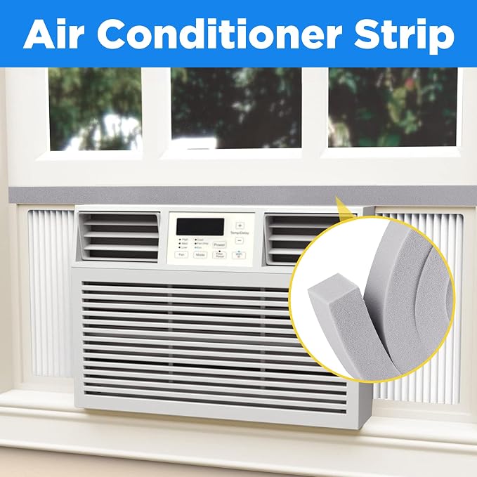 moonoom 6 Pcs Foam Air Conditioner Weatherseal Tape-1'' x 1'' x 6.5ft Air - Image 7