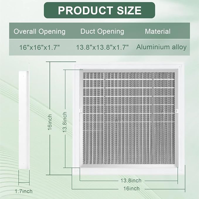 18" X 18" Aluminum Gable Vent - Image 2