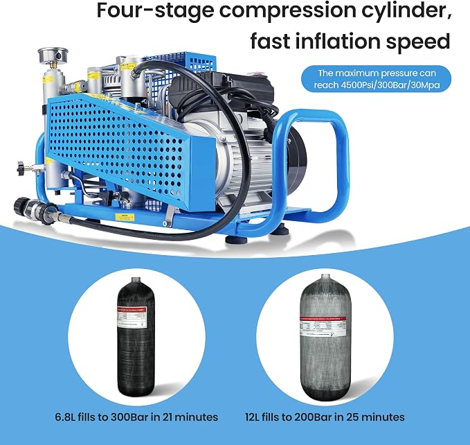 TUXING 4500Psi PCP Air Compressor | 300Bar High Pressure Diving Compressor | - Image 3