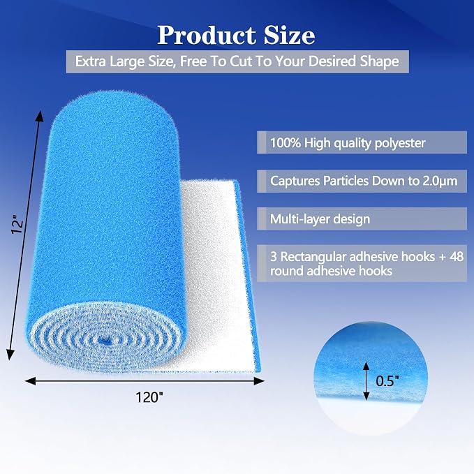 Air Vent Filters, MERV 8 Electrostatic Air Filter Roll, Rv Ac Vent, - Image 3