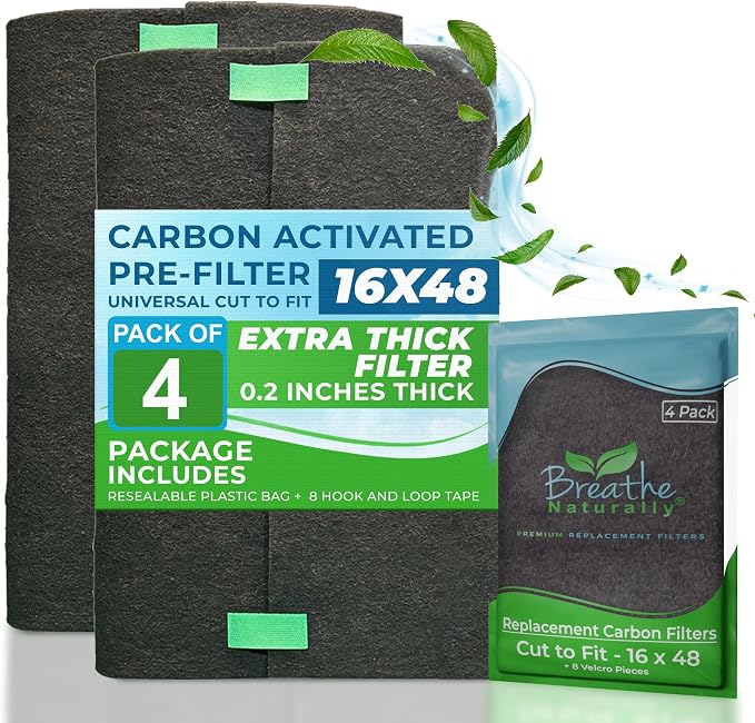 Breathe Naturally Universal Cut To Fit Carbon Activated Air Filter by BreatheNaturally
