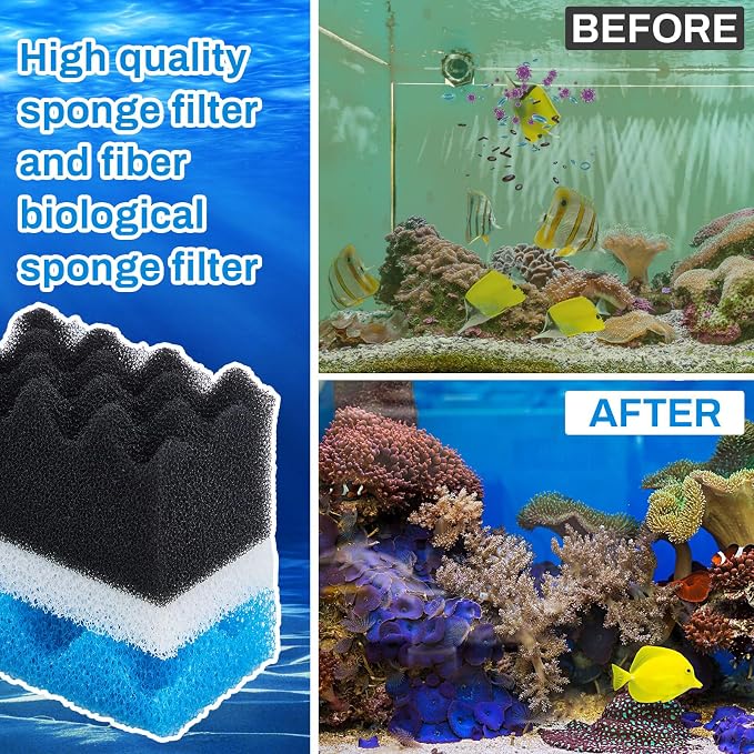 6 Pcs Aquarium Filters Bio Sponge Sets Compatible - Image 3