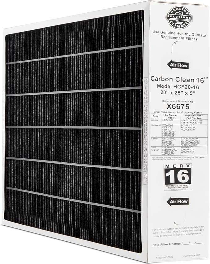 Lennox Healthy Climate X6675 Healthy Climate HCF20-16 Carbon Clean Replacement by Unknown