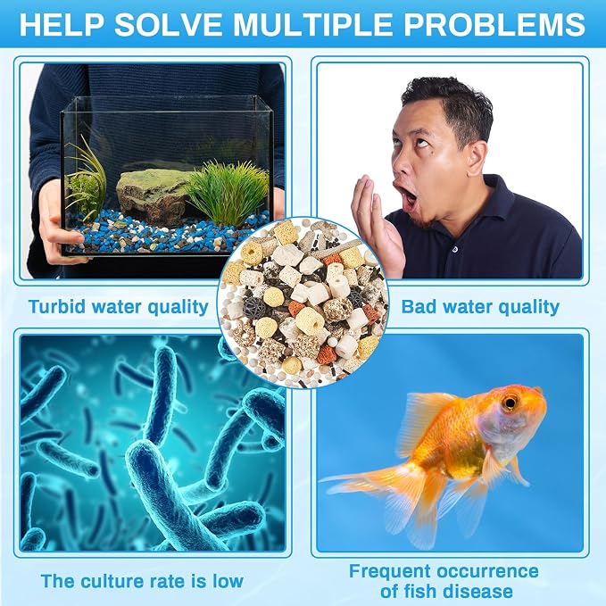 Timgle 3 Bags Aquarium Filter Media Bio Balls Ceramic Rings Set 1500 g Total - Image 4
