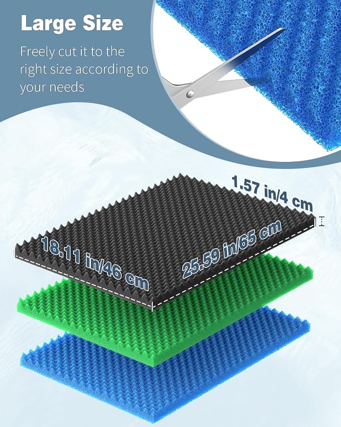 Pawfly 3 Pack Aquarium Filter Media Pad, Filter Media - Image 8