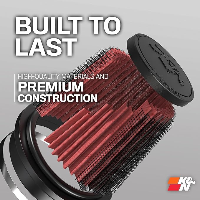 K&N High-Flow Original Lifetime Universal Clamp-On Air Filter: High Performance - Image 5