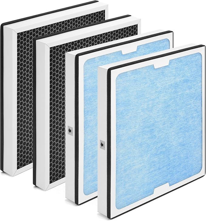 550 HEPA & Activated Carbon Filter Replacement Set Compatible by HSiaMen