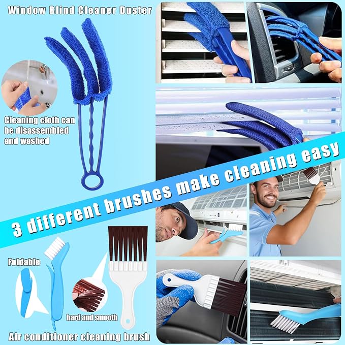 6 Pcs Air Conditioner Fin Comb Cleaner Set, Ac Fin Comb Straightener Tool - Image 4