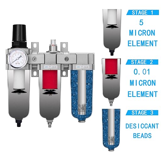 NANPU 1/2" NPT Industrial Grade 3 Stage Air Drying System - Image 5