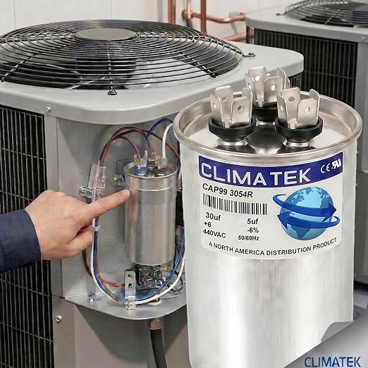 ClimaTek 30 + 5 MFD 370/440 Volt Dual Run Capacitor CAP99-3054R | 30/5 VAC | - Image 4