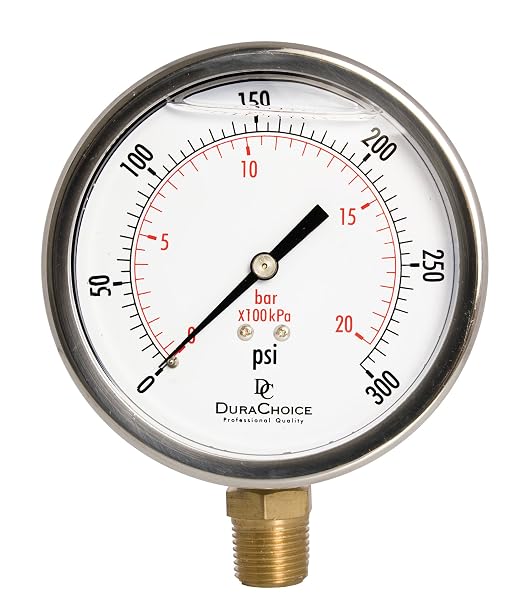 4" Oil Filled Pressure Gauge by DirectMaterial