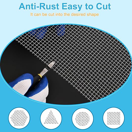 8 Pcs 13x9 5 Mesh 304 Stainless Steel Wire Mesh Sheet, Rustproof Metal Mesh - Image 2