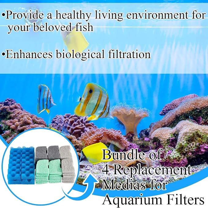 20 Pcs Aquarium Filters Replacement Filter Media Kits Compatible - Image 5