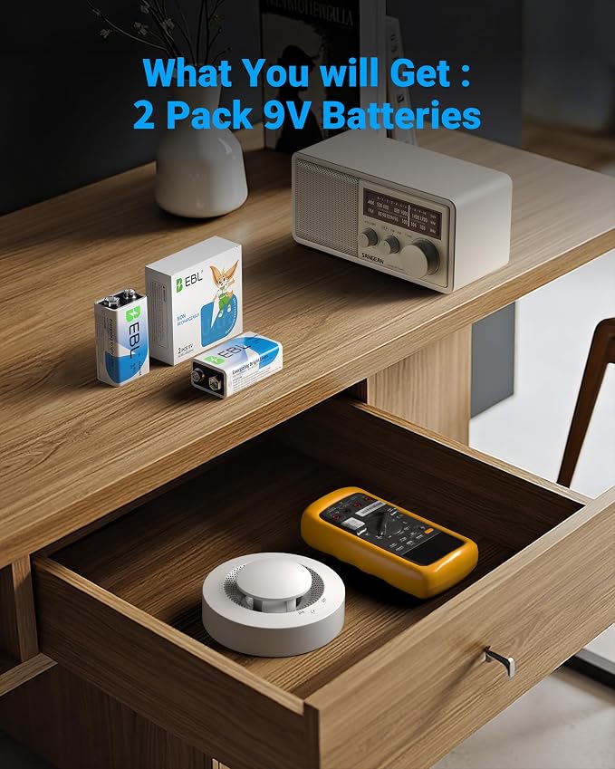 EBL 9V Batteries 2-Pack, Reliable Long Lasting Alkaline 9V Battery - Image 7