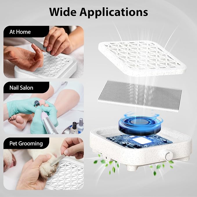 HAMARA Nail Dust Collector Replacement Filters 4 Pack – Reusable 6x7 Inch - Image 8
