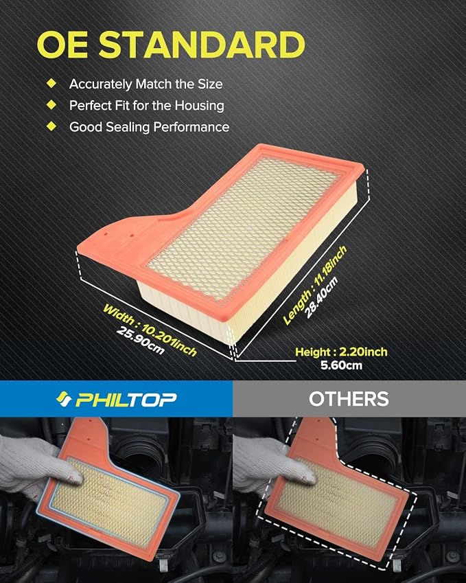 PHILTOP Engine Air Filter CA11958 Replacement - Image 3