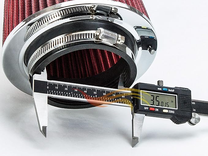Rtunes Racing Universal Clamp-On Air Filter, Standard Cone, Dry Washable Design - Image 3