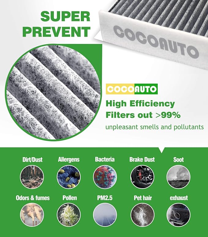Engine & Cabin Air Filter Kit for Corolla Gas Only 2.0L &1.8L, for Corolla - Image 3