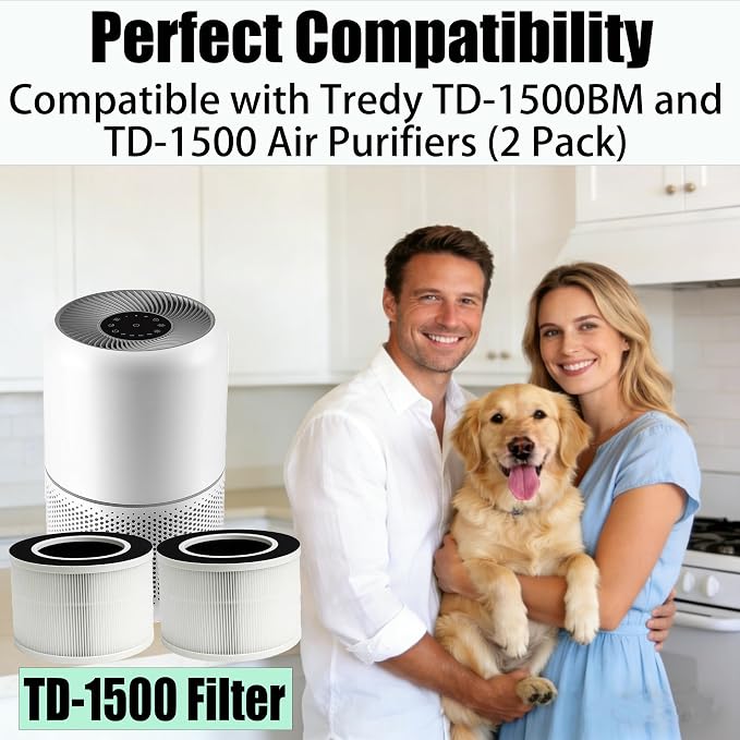 TD-1500 Replacement Filters for Tredy TD-1500 & TD-1500BM ​​Air Purifiers - Image 2