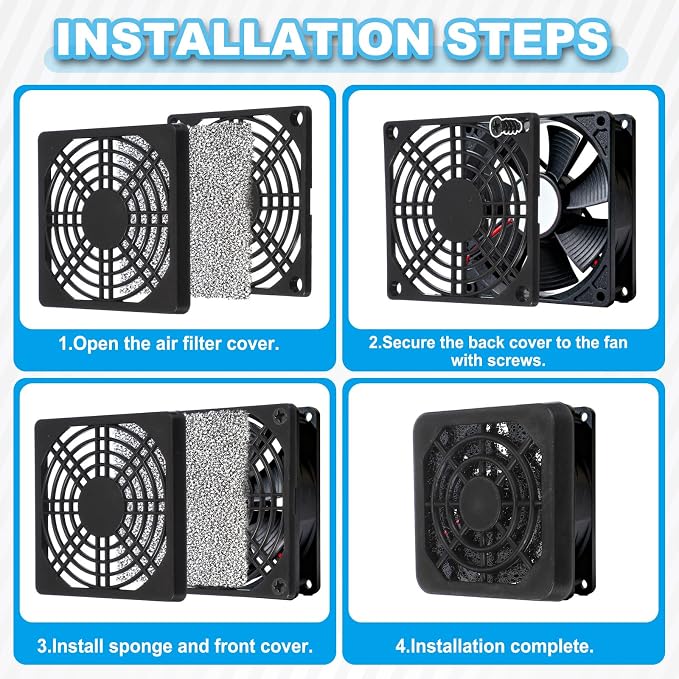PATIKIL 80mm Fan Filter Grill - Image 5