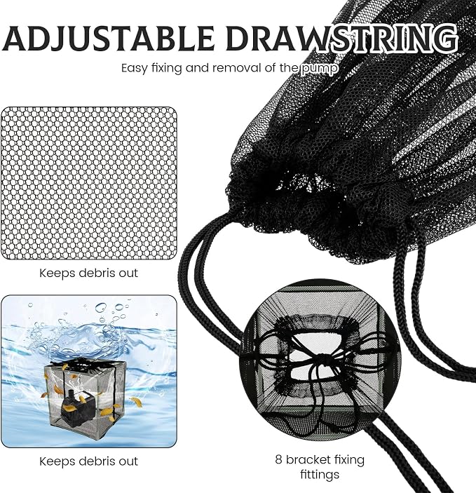 Pond Pump Filter Bag Solid Pump Mesh Box Adjustable Pond Filter Box Protective - Image 5