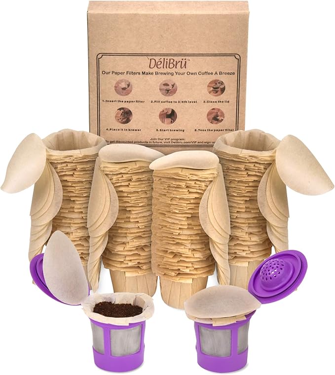 Delibru Unbleached K Cup Filters by Delibru