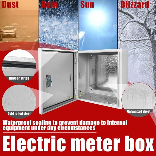Electrical Box 12 x 10 x 6 Inch Indoor Outdoor Electrical Enclosure Box Steel - Image 4