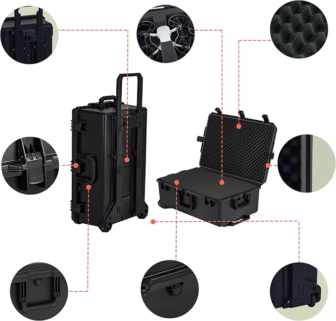 MEIJIA Portable All Weather Waterproof Camera Case, Customizable Fit Foam - Image 4