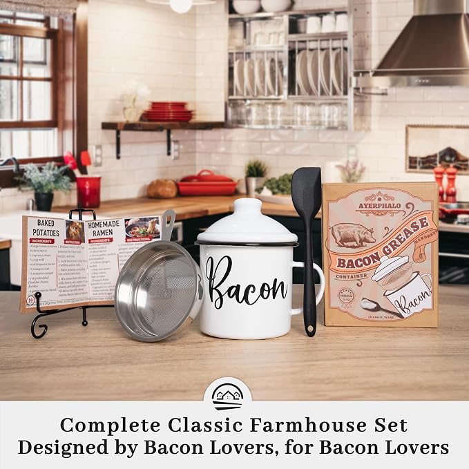 Bacon Grease Container with Strainer - Image 7