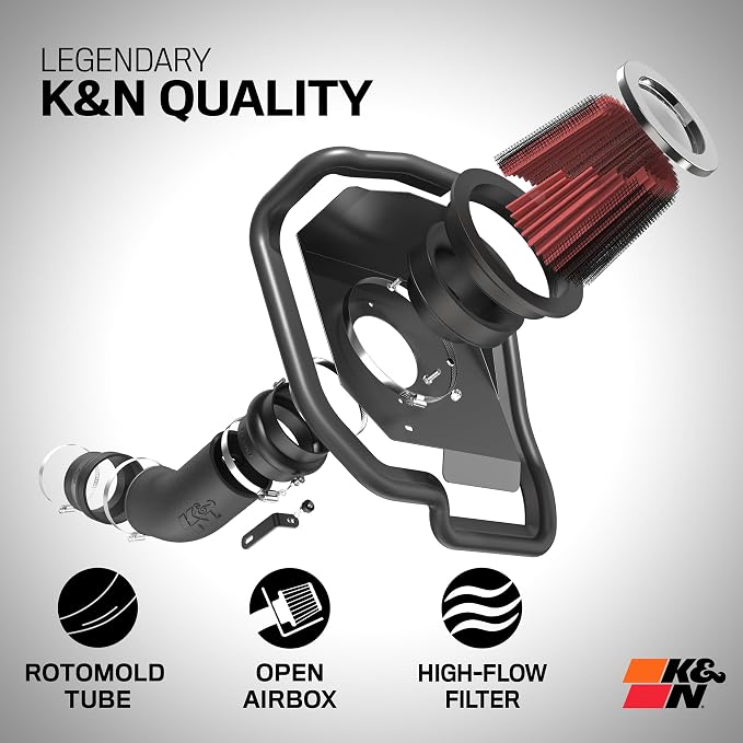 K&N Cold Air Intake System: High-Flow Air-Filter, Increase Performance & - Image 2
