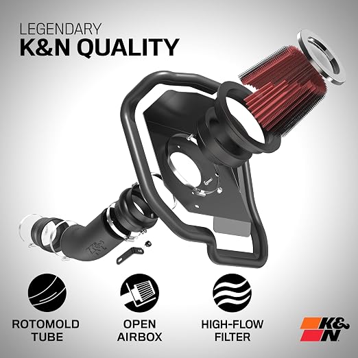 K&N Cold Air Intake System: High-Flow Air Filter, Increase Performance & - Image 2