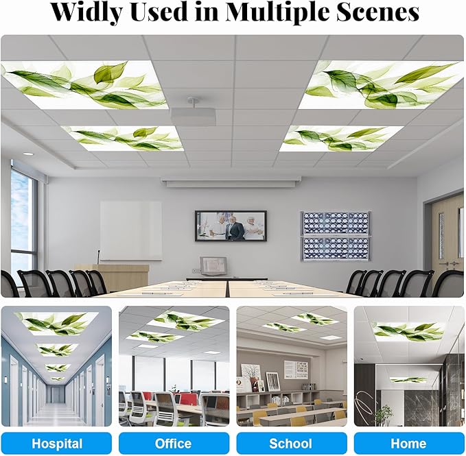 2 Pack Fluorescent Light Covers- 4 x 2 Feet Magnetic Ceiling Light Cover Room - Image 4