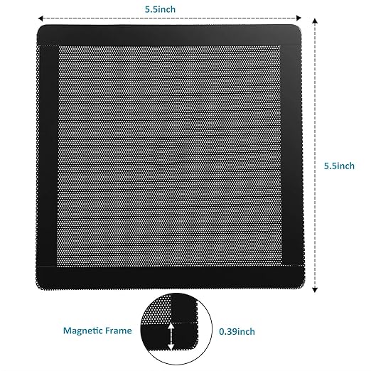 140mm 5.5inch Magnetic Frame PVC Dust Filter Grills - Image 5