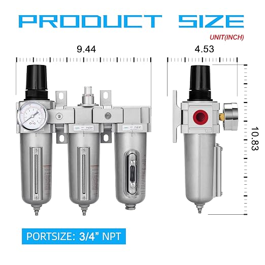 NANPU 3/4" NPT Industrial Grade 3 Stage Air Drying System - Image 3