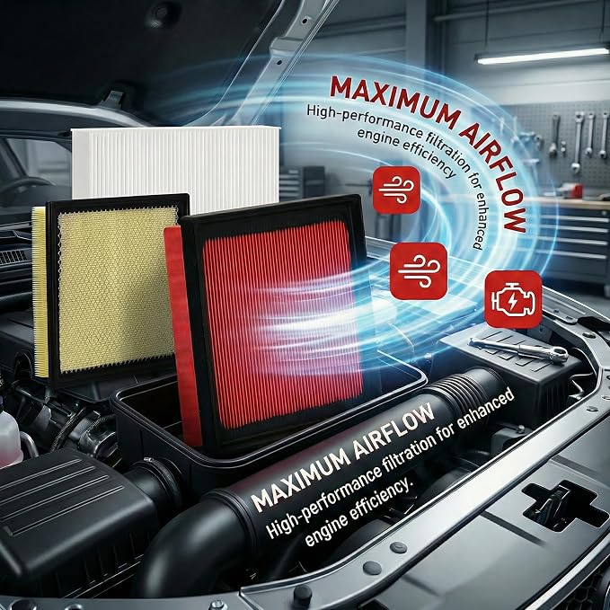 White Cabin Filter & Engine Air Filter Kit - Image 4