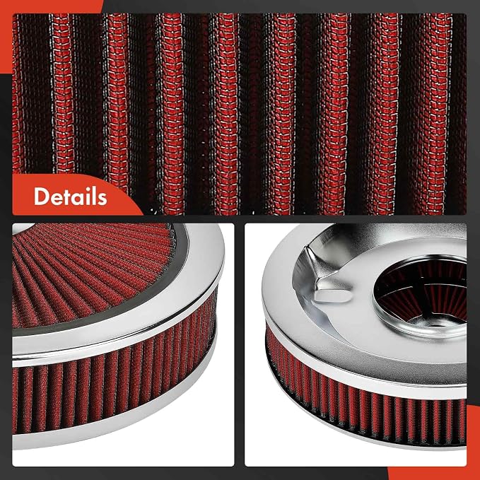 A-Premium 14"x3" Round Universal Air Cleaner Filter Assembly - Image 7
